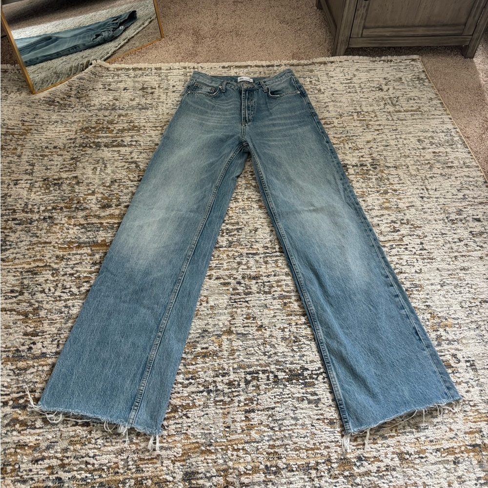 Zara Blue Bootcut Jeans with Classic Style
